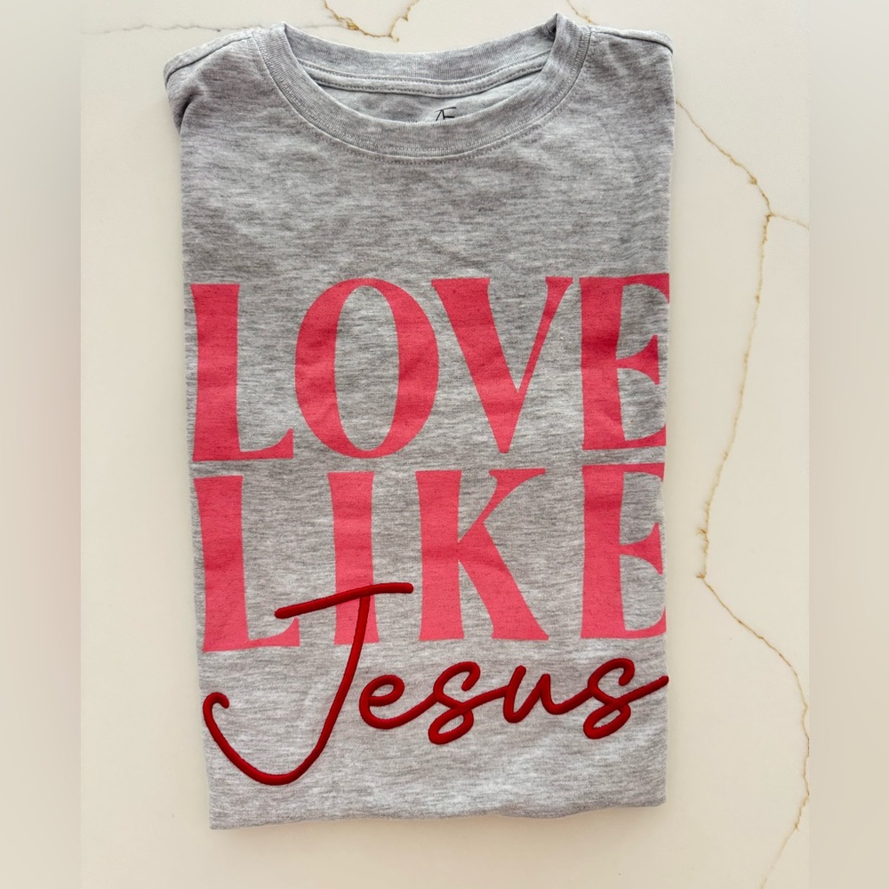 Freeze Gray Tee with Pink and Red Print